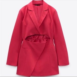Zara mini blazer dress with cut out